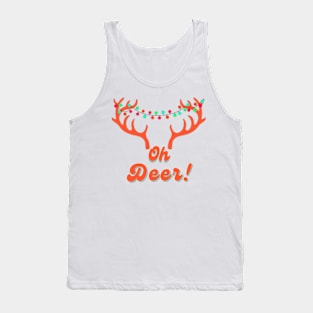 Oh Deer! Orange Antlers Tank Top